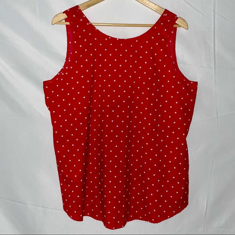 Faded Glory Red Polka dot Tank Top - Picture 4 of 6